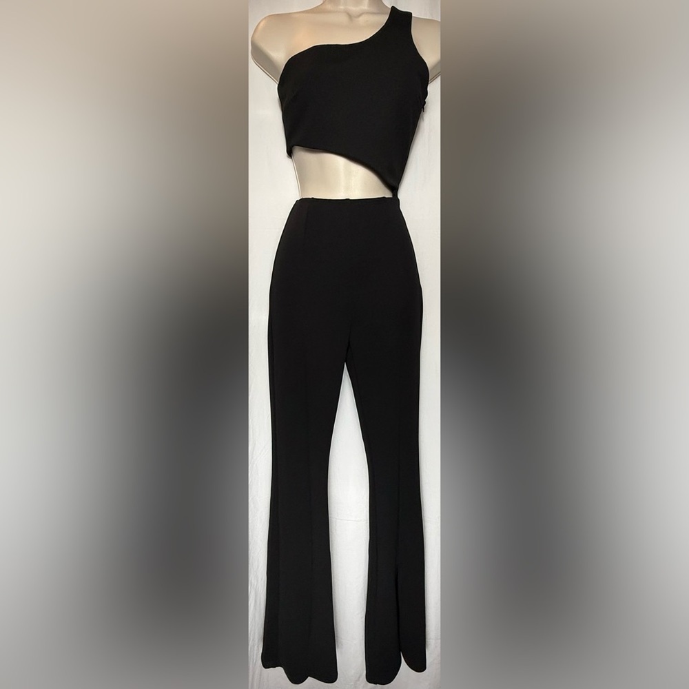 ADIKA One-Shoulder Flare Jumpsuit
